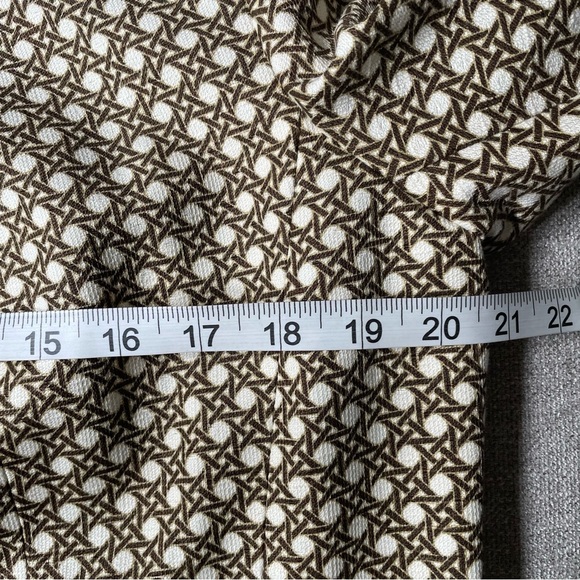 Talbots Rattan Cane Print 100% Cotton Fully Lined Button Up Jacket Office Work - Picture 7 of 12